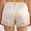 Lace Trim Silk Shorts