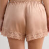 Lace Trim Silk Shorts