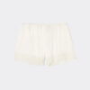 Lace Trim Silk Shorts