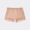Lace Trim Silk Shorts