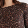 Leopard Print Long Sleeve Top in Ultralight Modal with Cashmere Leopard Print Long Sleeve Top in Ultralight Modal with Cashmere