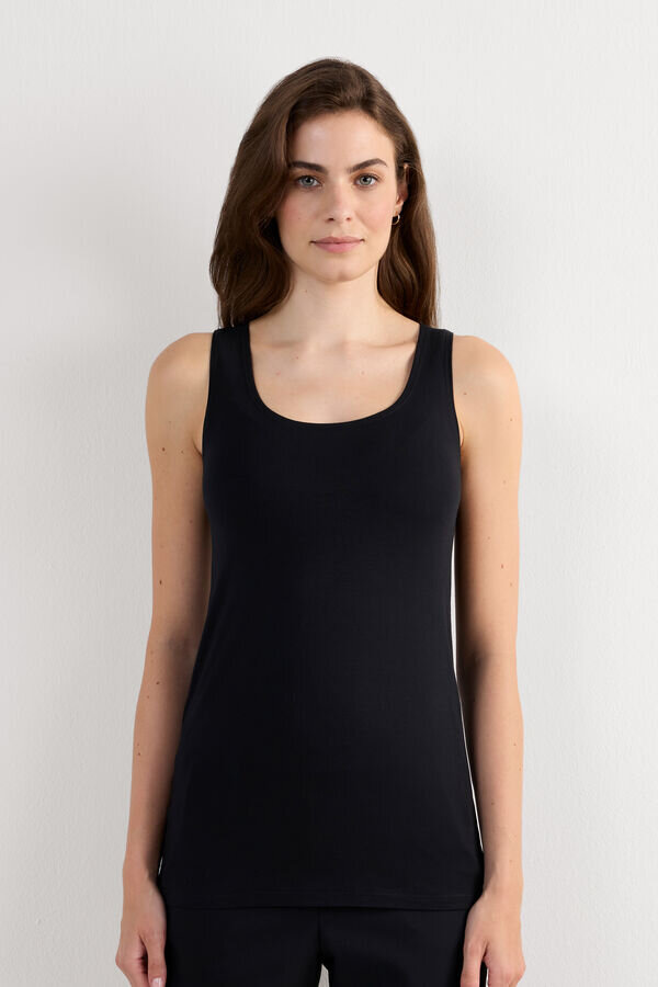 Long Micromodal Tank Top Long Micromodal Tank Top