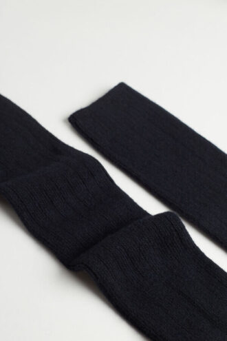 Long Ribbed Socks in Cashmere and Wool