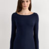Long Sleeve Bateau Neck Top in Micromodal