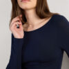 Long Sleeve Bateau Neck Top in Micromodal