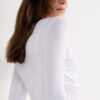 Long Sleeve Bateau Neck Top in Micromodal