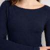 Long Sleeve Bateau Neck Top in Micromodal