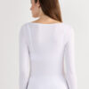 Long Sleeve Bateau Neck Top in Micromodal