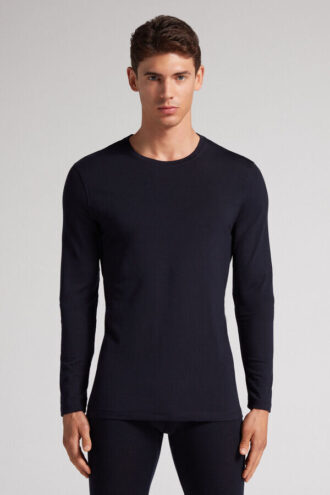 Long-Sleeve Crew-Neck Merino-Wool Top