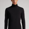 Long-Sleeve High-Neck Merino-Wool Top