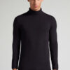 Long-Sleeve High-Neck Modal-Cashmere Top