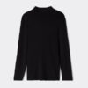 Long-Sleeve High-Neck Modal-Cashmere Top