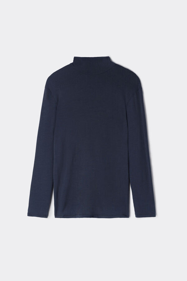 Long-Sleeve High-Neck Modal-Cashmere Top Long-Sleeve High-Neck Modal-Cashmere Top