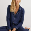 Long-Sleeve Micromodal Pajama Top