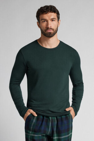 Long-Sleeve Modal-Cashmere Top