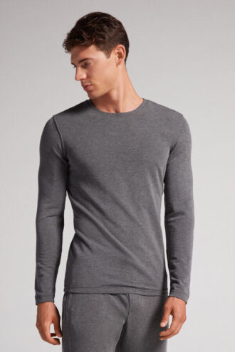 Long-Sleeve Modal-Cashmere Top