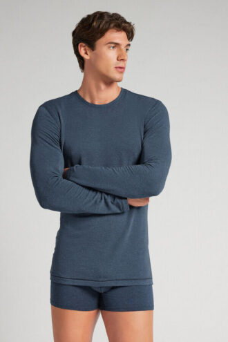Long-Sleeve Modal-Cashmere Top