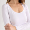 Long Sleeve Scoop Neck Top in Micro-Modal