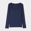 Long Sleeve Scoop Neck Top in Micro-Modal