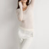 Long Sleeve Scoop Neck Top in Ultralight Modal with Cashmere