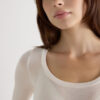 Long Sleeve Scoop Neck Top in Ultralight Modal with Cashmere