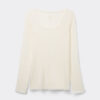 Long Sleeve Scoop Neck Top in Ultralight Modal with Cashmere