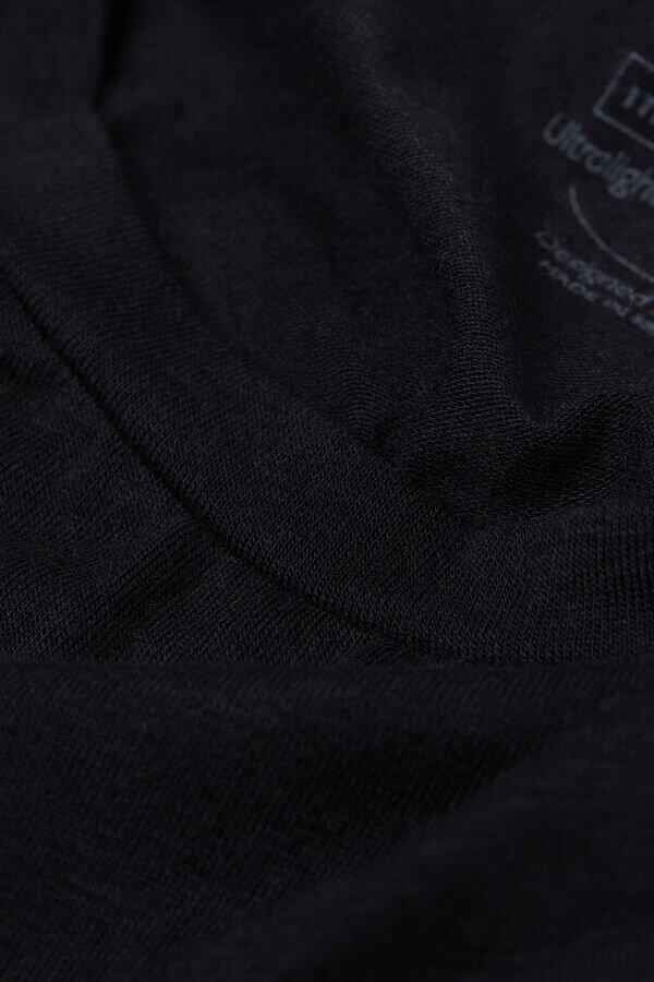 Long Sleeve Scoop Neck Top in Ultralight Modal with Cashmere Long Sleeve Scoop Neck Top in Ultralight Modal with Cashmere