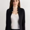 Long-Sleeved Cotton Interlock Cardigan