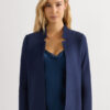 Long-Sleeved Cotton Interlock Cardigan