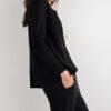 Long-Sleeved Cotton Interlock Cardigan