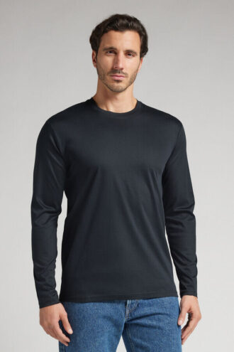 Long-Sleeved Top in Premium Mercerized Cotton