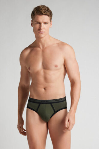Men’S Superior Cotton Briefs with Logo