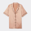 Menswear Cut Short Sleeve Silk Shirt