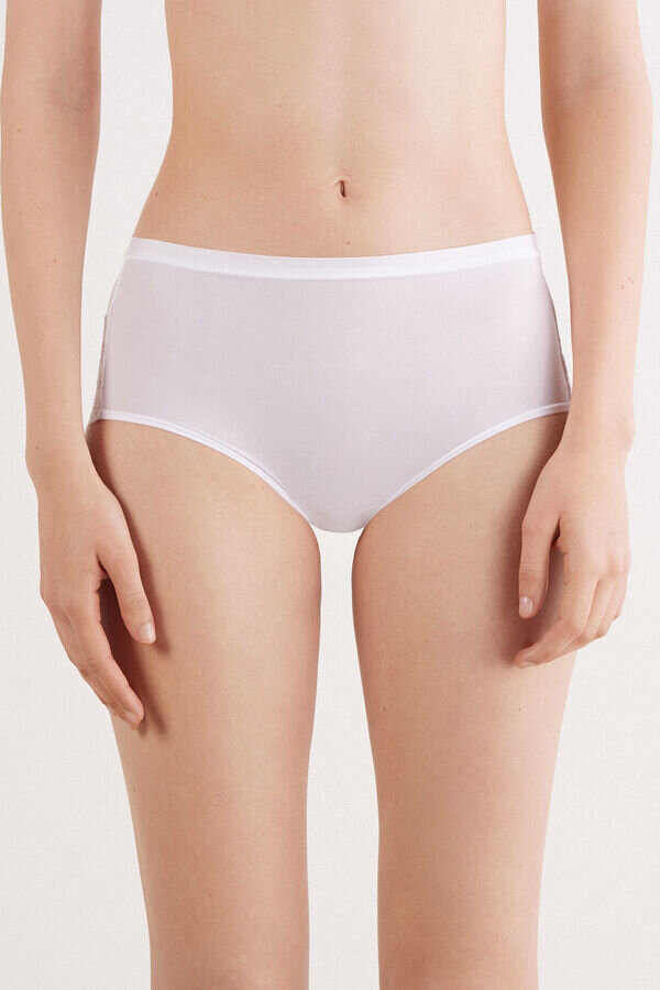 Microfiber and Lace High Rise Panties Microfiber and Lace High Rise Panties