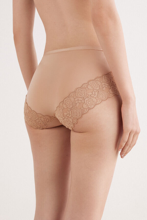 Microfiber and Lace High Rise Panties Microfiber and Lace High Rise Panties
