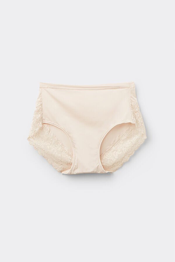 Microfiber and Lace High Rise Panties Microfiber and Lace High Rise Panties