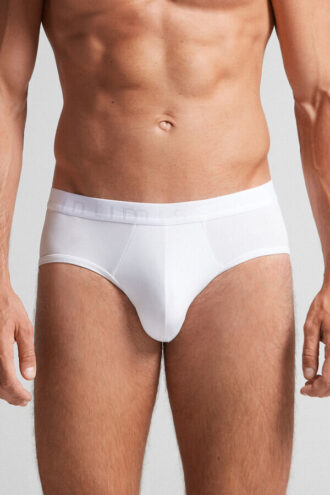 Microfiber Briefs with Logo Detail