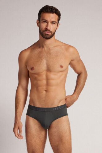Microfiber Briefs with Logo Detail