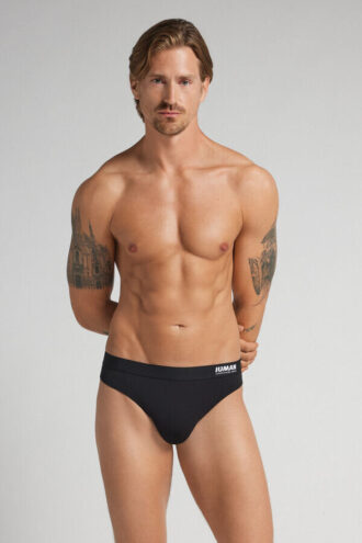 Microfiber Thong with Logo