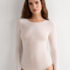 Modal and Cashmere Long-Sleeve Bodysuit