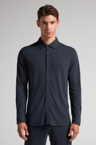 Modal and Silk Pique Shirt