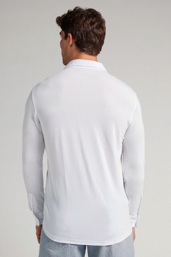 Modal and Silk Pique Shirt Modal and Silk Pique Shirt