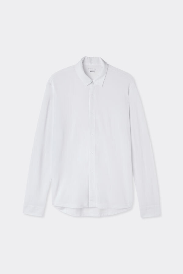 Modal and Silk Pique Shirt Modal and Silk Pique Shirt