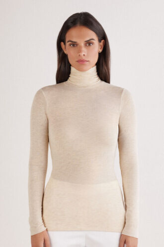 Modal Cashmere Ultralight High-Neck Top