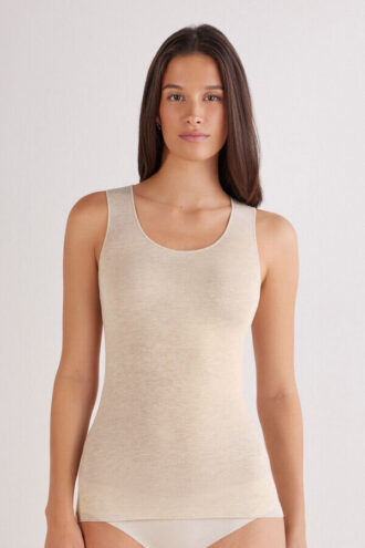 Modal Cashmere Ultralight Wide-Shoulder Top
