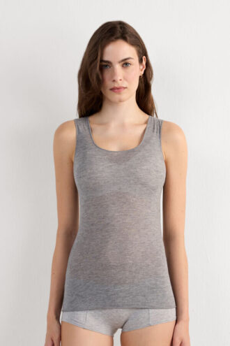 Modal Cashmere Ultralight Wide-Shoulder Top
