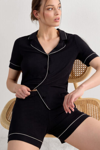 Modal Shorts with Contrast Trim