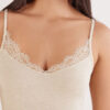 Modal Ultralight Cashmere Blend Top with Lace