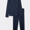 Open Front Full Length Pajamas in Cotton Open Front Full Length Pajamas in Cotton