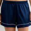 Piped Silk Shorts